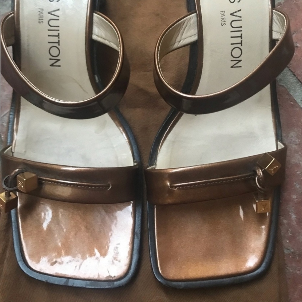 Louis Vuitton bronze sandals